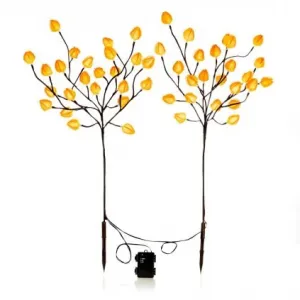 LED Záhradný zápich Physalis, sada 2 ks