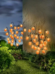 LED Záhradný zápich Physalis, sada 2 ks