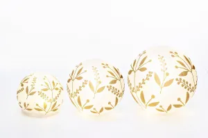 Weltbild LED světelné koule Golden Leaf, sada 3 ks