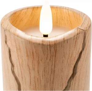 Weltbild LED Svíčky Wood, sada 3 ks