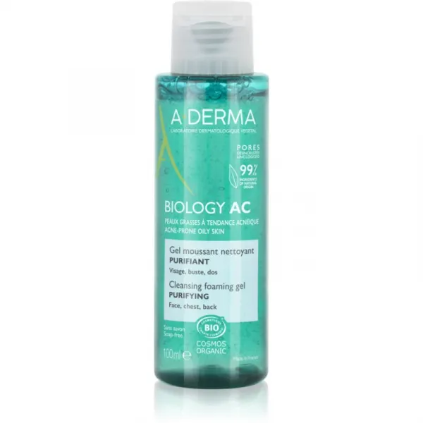 A-Derma Biology AC čiastiaci penivý gél pre mastnú a zmiešanú pleť 100 ml