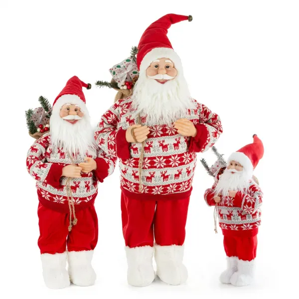 ArtFir Vianočná dekorácia MIKULÁŠ | červená 45 cm