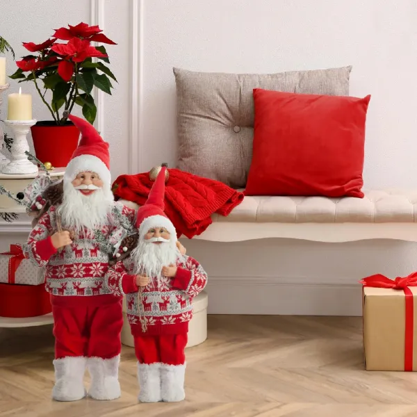 ArtFir Vianočná dekorácia MIKULÁŠ | červená 45 cm