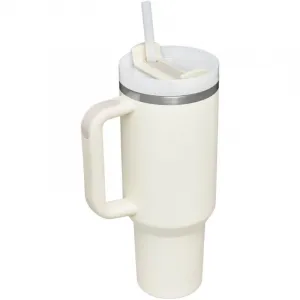 Stanley Quencher H2.O FlowState™ Tumbler tumbler z nehrdzavejúcej ocele s rúrkou veľký Cream Tonal 1180 ml