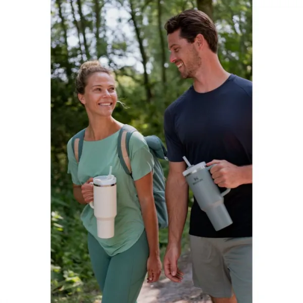 Stanley Quencher H2.O FlowState™ Tumbler tumbler z nehrdzavejúcej ocele s rúrkou veľký Cream Tonal 1180 ml