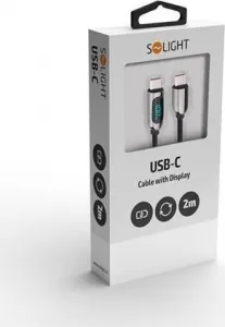 Kábel SOLIGHT SSC1802 USB-C/USB-C 2m Black