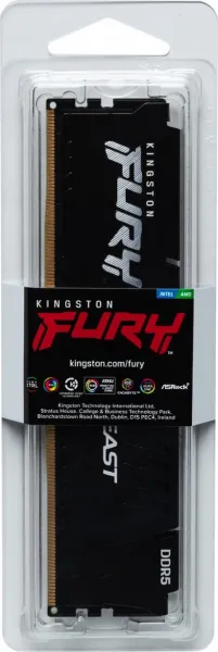 KINGSTON DIMM DDR5 16GB 6000MT/s CL30 ECC FURY Beast EXPO Černá