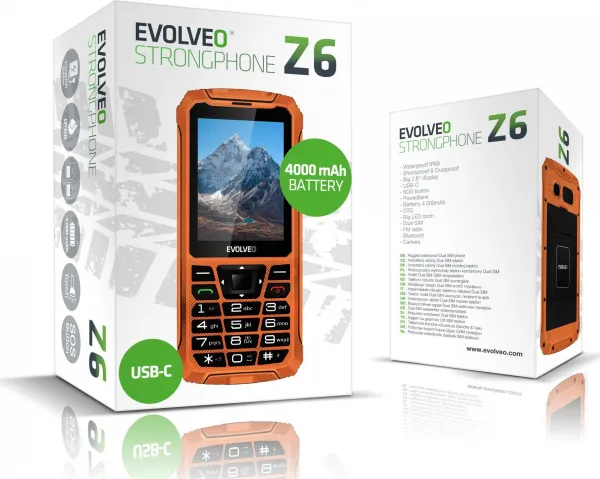 EVOLVEO StrongPhone Z6
, oranžová