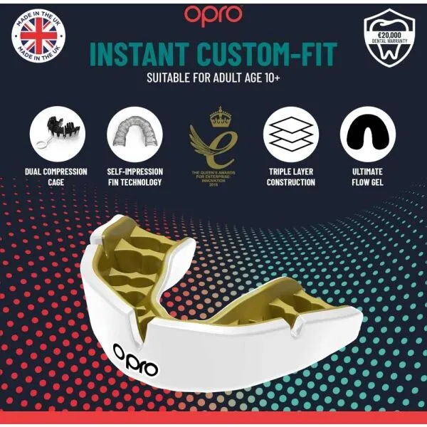 Opro INSTANT CUSTOM FIT AGGRESSION Chránič zubov, čierna, veľkosť UNI