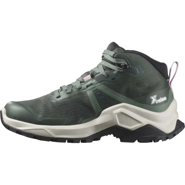 Salomon X RAISE MID GTX J Detská obuv, tmavo zelená, veľkosť