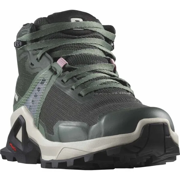 Salomon X RAISE MID GTX J Detská obuv, tmavo zelená, veľkosť