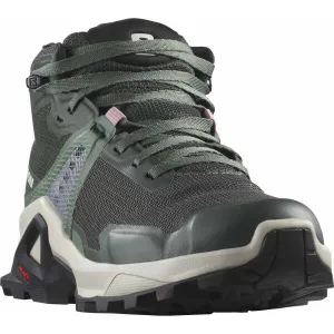 Salomon X RAISE MID GTX J Detská obuv, tmavo zelená, veľkosť