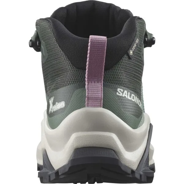 Salomon X RAISE MID GTX J Detská obuv, tmavo zelená, veľkosť