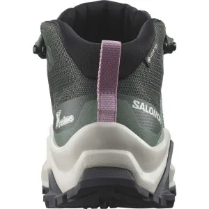 Salomon X RAISE MID GTX J Detská obuv, tmavo zelená, veľkosť