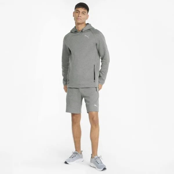 Puma EVOSTRIPE HOODIE Športová mikina, sivá, veľkosť