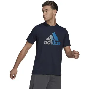 adidas D2M LOGO TEE Pánske športové tričko, čierna, veľkosť