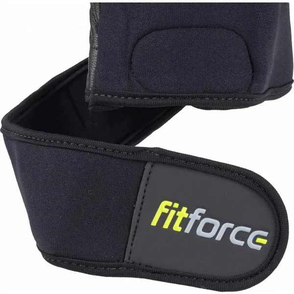 Fitforce LINEAR Kožené fitness rukavice, čierna, veľkosť
