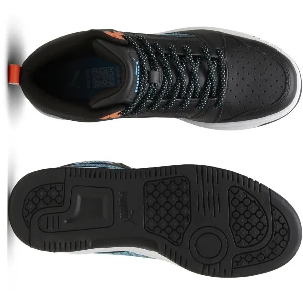Puma REBOUND V6  MID TECHIE BUDDY JR Detská obuv na voľný čas, čierna, veľkosť 38