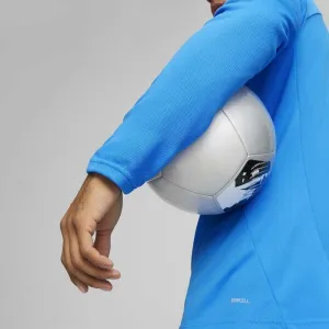 Puma TEAMFINAL TRAINING 1/4 ZIP Pánske futbalové tričko, svetlomodrá, veľkosť