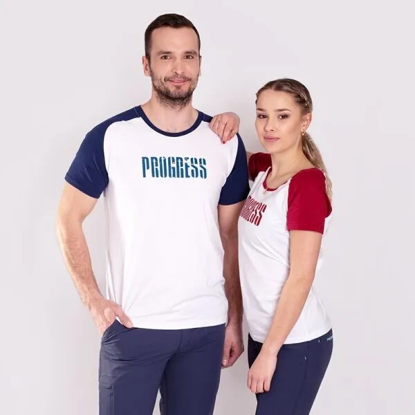 PROGRESS BRENDA Dámske bambusové tričko s potlačou, biela, veľkosť