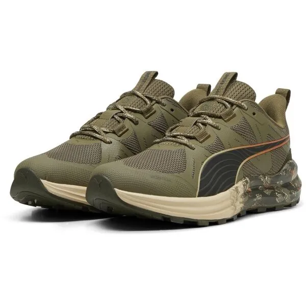 Puma REFLECT LITE TRAIL LANDSLIDE Pánska bežecká obuv, khaki, veľkosť 41