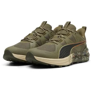Puma REFLECT LITE TRAIL LANDSLIDE Pánska bežecká obuv, khaki, veľkosť 41