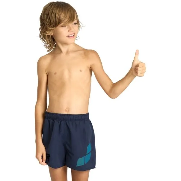 Arena BEACH SHORT LOGO JR Chlapčenské športové šortky, tmavo modrá, veľkosť 6-7Y