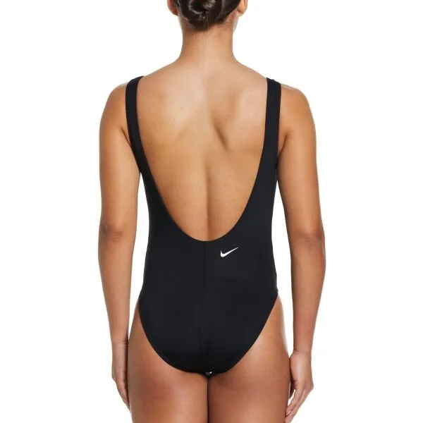 Nike MULTI LOGO Dámske jednodielne plavky, čierna, veľkosť