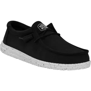 HEY DUDE WALLY SLUB  CANVAS Pánska voľnočasová obuv, čierna, veľkosť