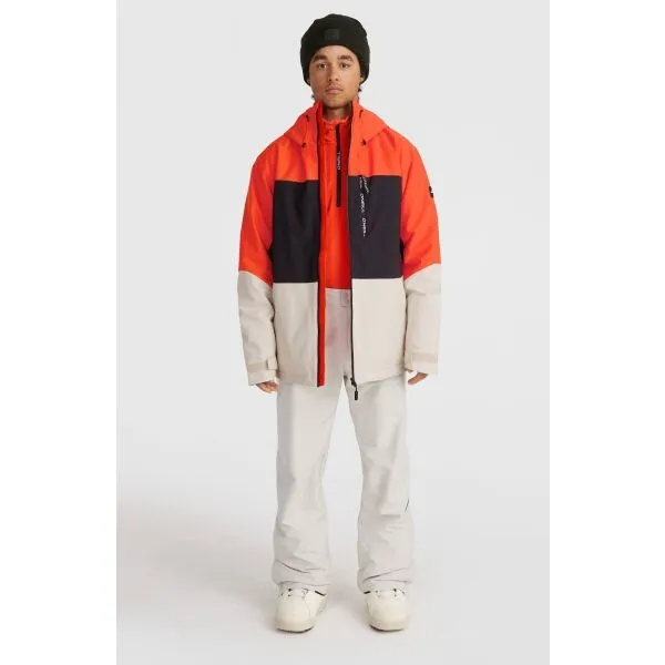 O'Neill CARBONITE Pánska lyžiarska/snowboardová bunda, červená, veľkosť