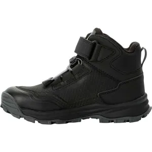 Jack Wolfskin CYROX TEXAPORE MID K Detská treková obuv, čierna, veľkosť