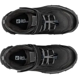 Jack Wolfskin CYROX TEXAPORE MID K Detská treková obuv, čierna, veľkosť
