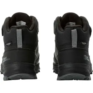 Jack Wolfskin CYROX TEXAPORE MID K Detská treková obuv, čierna, veľkosť