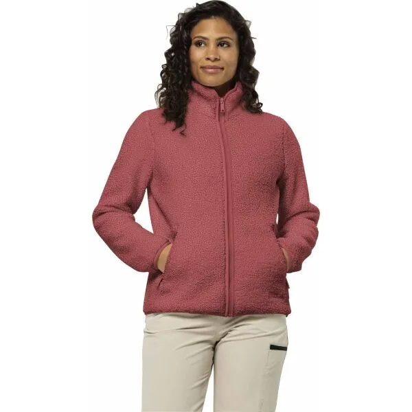 Jack Wolfskin HIGH CURL JACKET W Dámska outdoorová mikina, červená, veľkosť