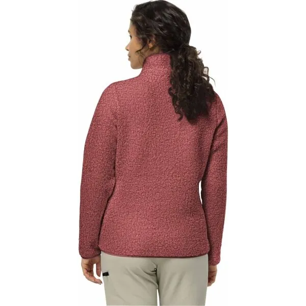 Jack Wolfskin HIGH CURL JACKET W Dámska outdoorová mikina, červená, veľkosť