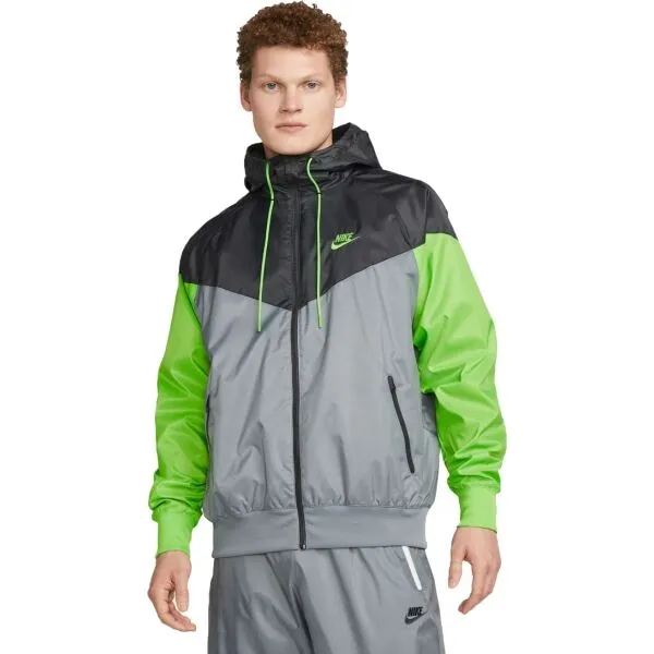 Nike HERITAGE ESSENTIALS WINDRUNNER Pánska bunda, sivá, veľkosť