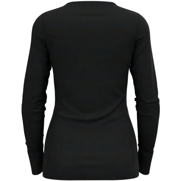 Funkčné tričko dámske Odlo Merino 200 BL Top Crew Neck LS - black