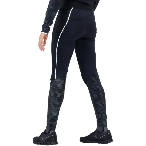 Odlo W ZEROWEIGHT WARM REFLECTIVE TIGHTS Dámske bežecké legíny, čierna, veľkosť