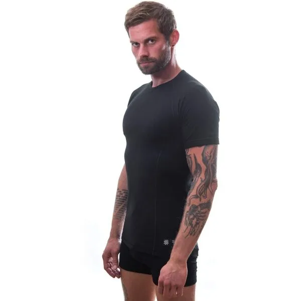 Pánske funkčné tričko Sensor Merino DF Tee S/S  - black
