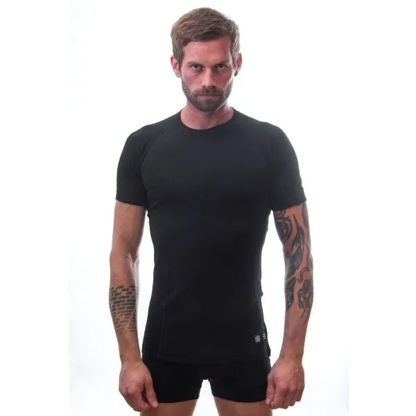 Pánske funkčné tričko Sensor Merino DF Tee S/S  - black