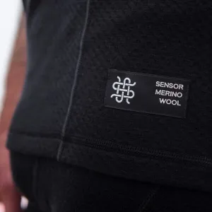 Pánske funkčné tričko Sensor Merino DF Tee S/S  - black