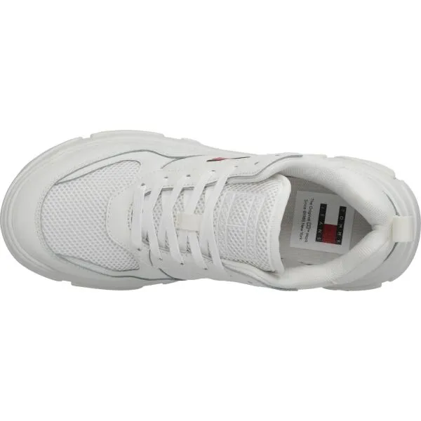 Tommy Hilfiger LEATHER HYBRID CHUNKY SOLE TRAINER Dámska obuv na voľný čas, biela, veľkosť