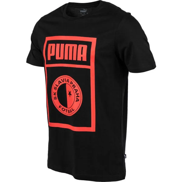 Puma SLAVIA PRAGUE GRAPHIC TEE Pánske tričko, čierna, veľkosť