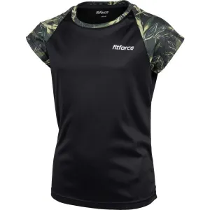 Fitforce MOOGLY Dievčenské fitness tričko, čierna, veľkosť 116-122