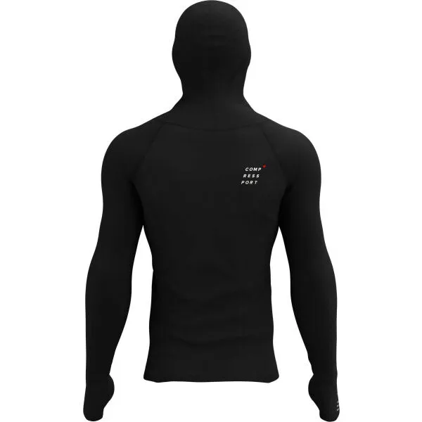 Pánska mikina Compressport 3D Thermo UltraLight Racing Hoodie - black