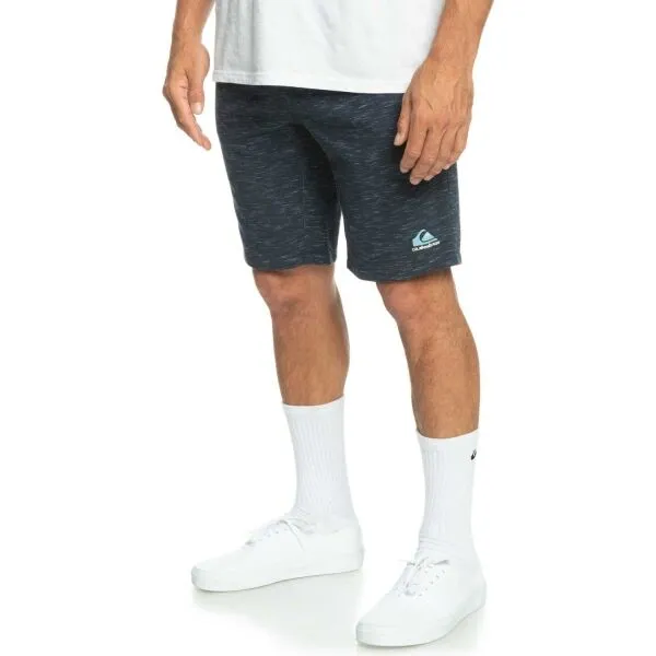 Quiksilver BLOCK SLIM SHORT Pánske teplákové kraťasy, tmavo modrá, veľkosť
