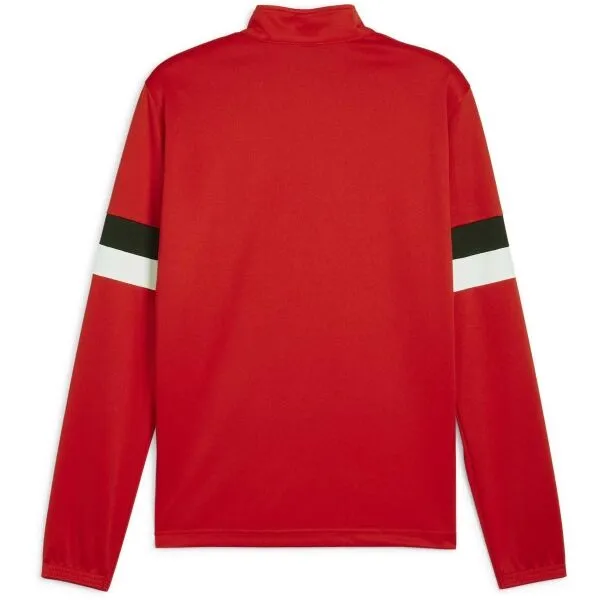 Puma TEAMRISE 1/4 ZIP TOP Pánska mikina na zips, červená, veľkosť