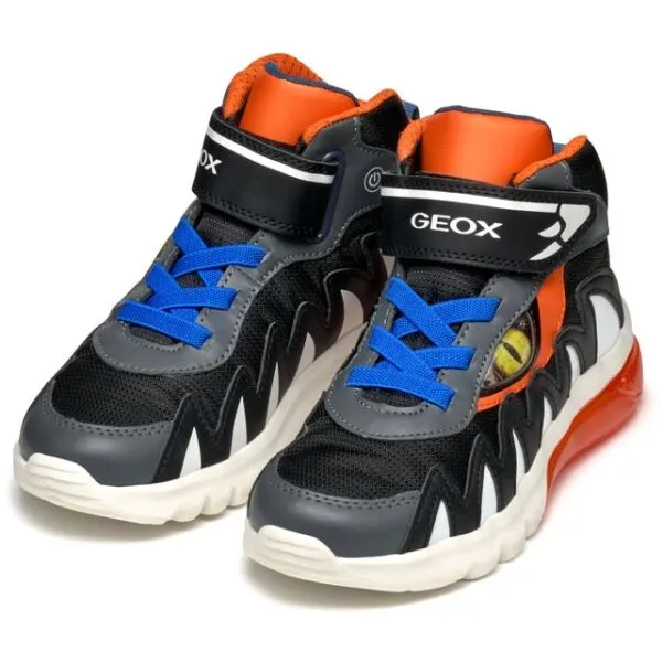 Geox J CIBERDRON B Chlapčenské tenisky, čierna, veľkosť