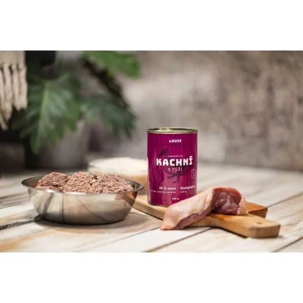 LOUIE KAČACIE S RYŽOU 800 G Konzerva pre psov, , veľkosť 800 G