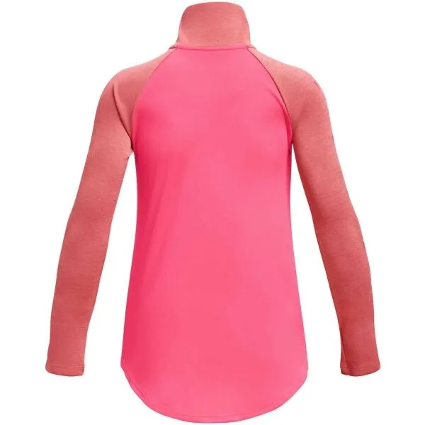 Under Armour TECH GRAPHIC 1/2 ZIP Dievčenské tričko s dlhým rukávom, ružová, veľkosť L
